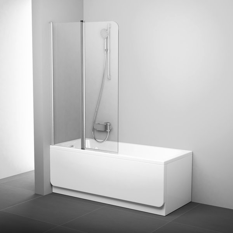Ravak Chrome parete vasca 99 cm 2 ante satinato opaca/vetro trasparente 7QLA0U00Z1