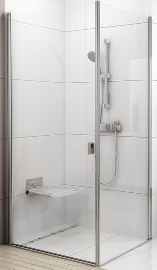 Ravak Chrome parete doccia 80 cm cromo lucida/vetro trasparente 9QV40U00Z1