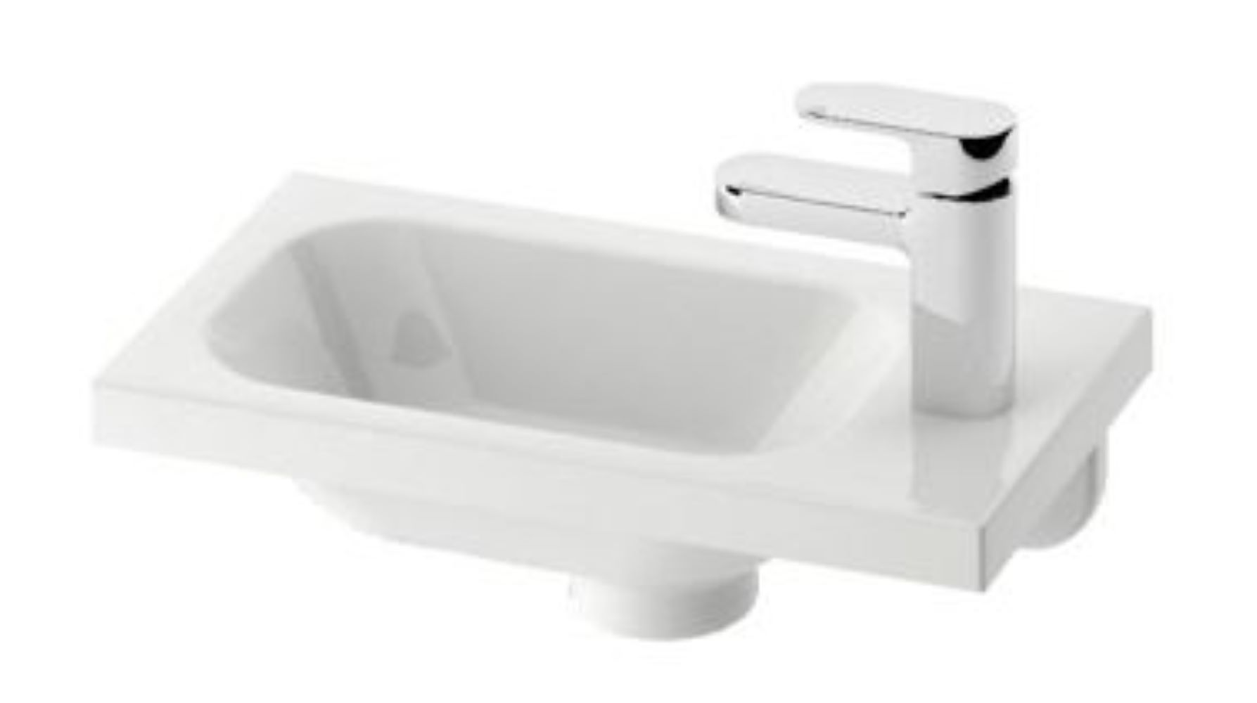 Ravak Chrome lavabo 40x22 cm rettangolare da mobile bianco XJGP1100000