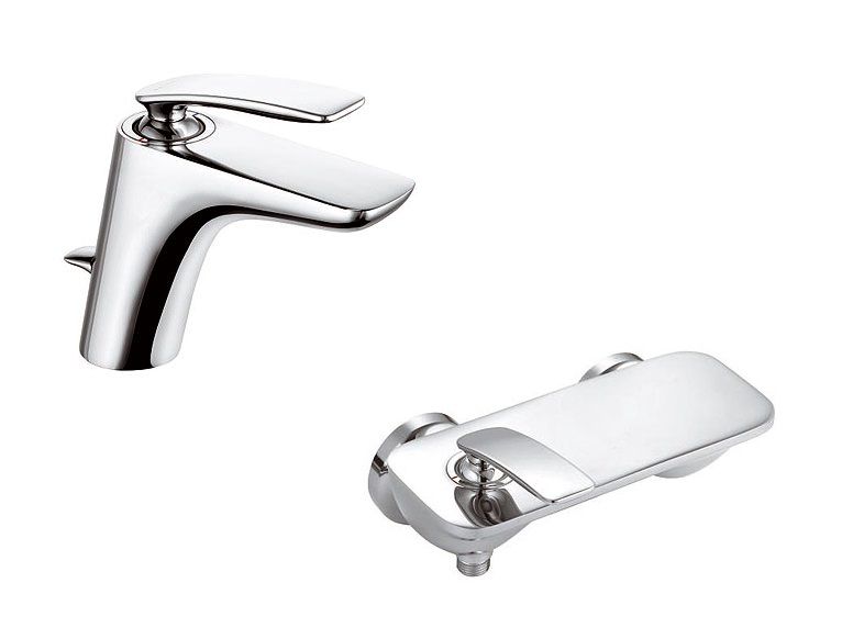 Set rubinetto per doccia Kludi Balance 527100575, rubinetto per lavabo Kludi Balance 520230575