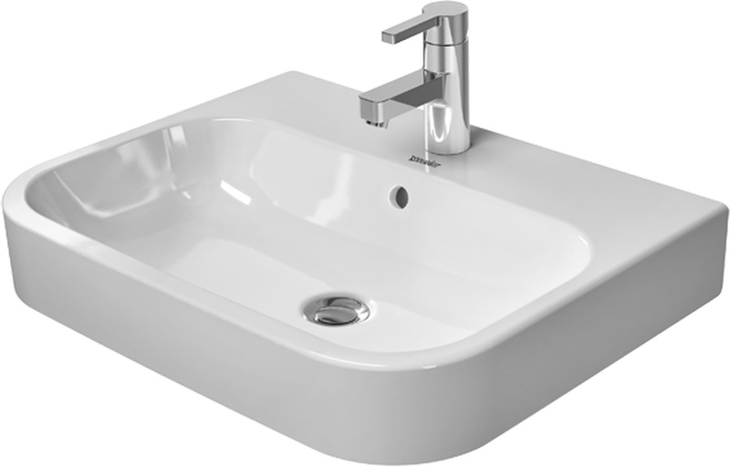 Duravit Happy D.2 lavabo 60x46 cm semicircolare da appoggio bianco 2315600000