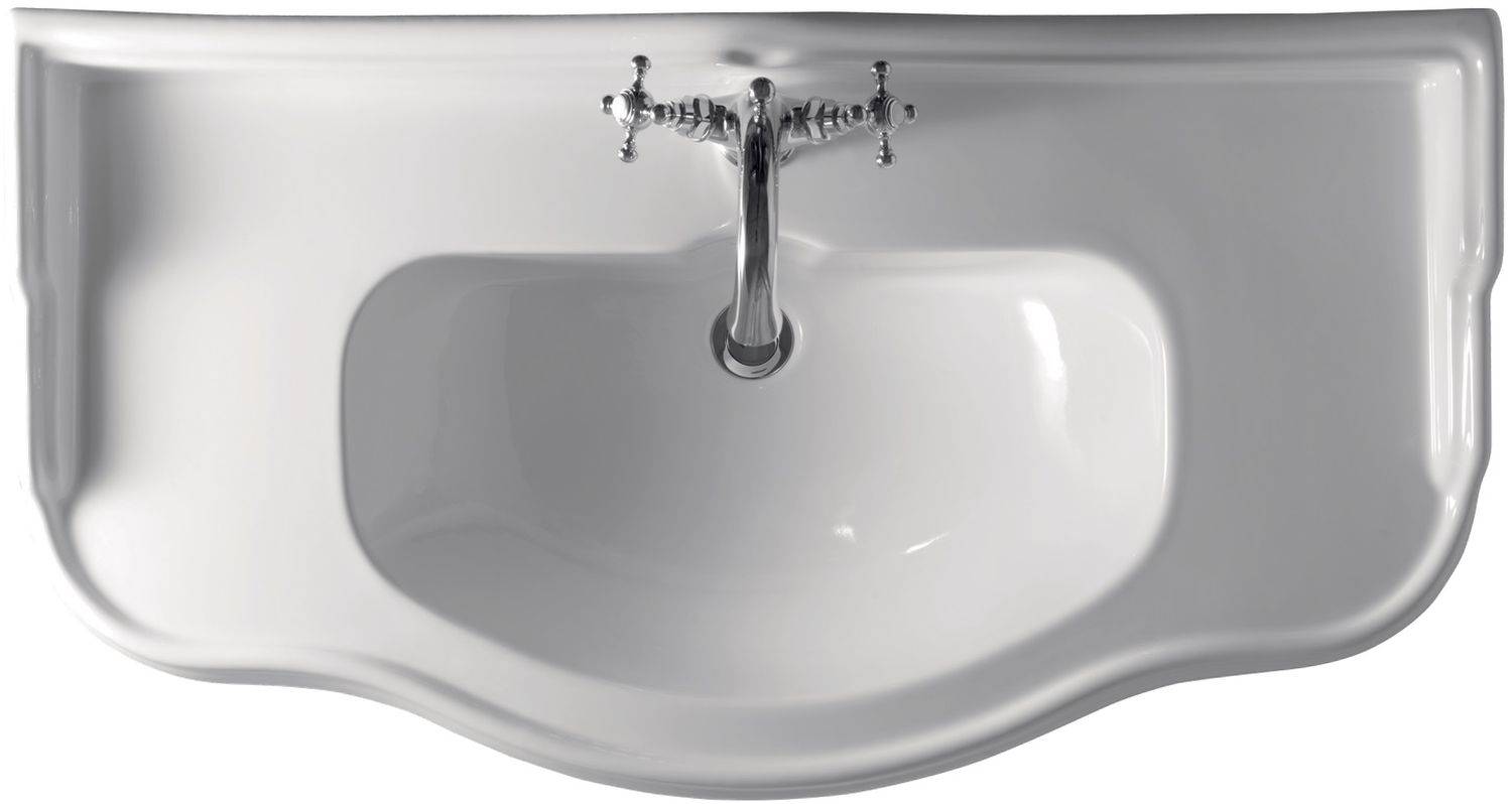 Kerasan Retro lavabo 100x54.5 cm a parete-da mobile bianco 105001