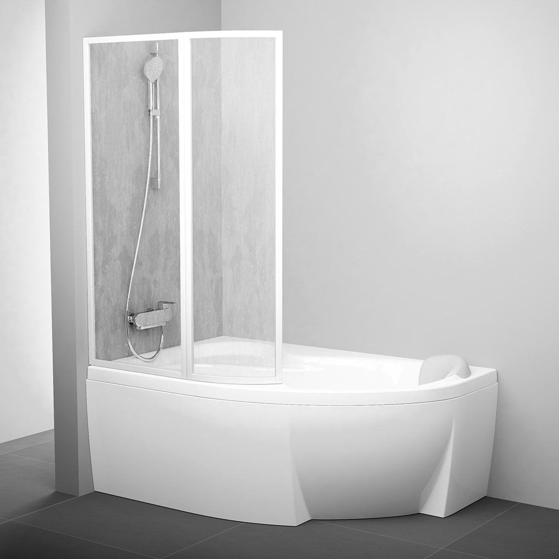 Ravak Rosa parete vasca 93 cm 2 ante bianco lucida/plastica 76L8010041