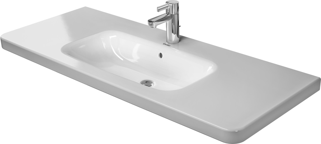 Duravit DuraStyle lavabo 120x48 cm rettangolare a parete-da mobile-con piano bianco 23201200001