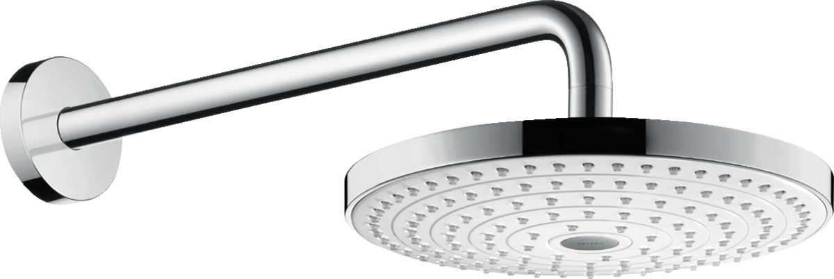 Hansgrohe Raindance soffione doccia 24x24 cm rotonda cromo-bianco 26470400