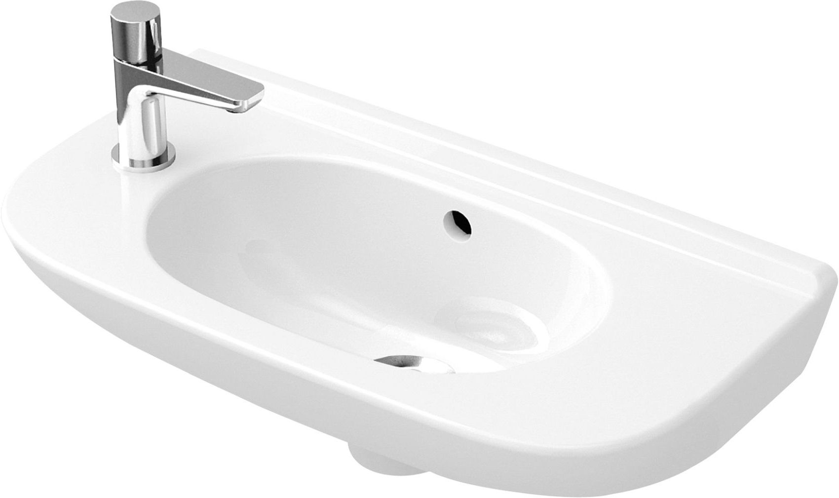 Villeroy & Boch O.Novo lavabo 50x25 cm semicircolare a parete bianco 53615001