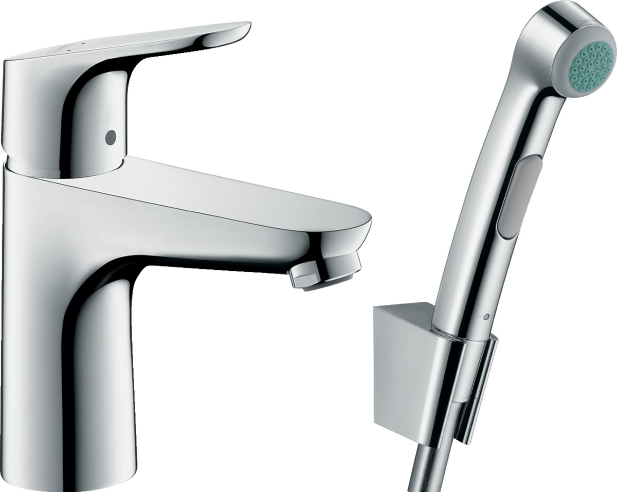 Hansgrohe Focus rubinetto per lavabo con doccetta bidet verticale cromo 31927000