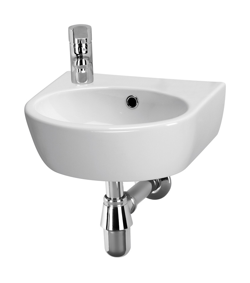 Cersanit Parva lavabo 40x32 cm semicircolare a parete bianco lucida K27-009-L