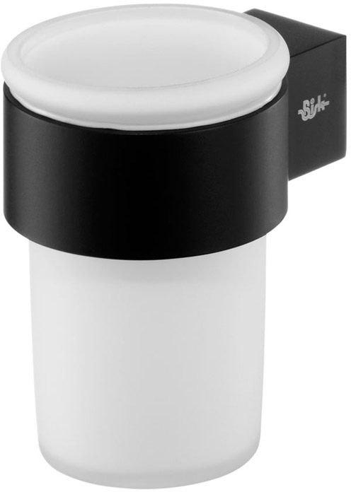 BISK Futura black bicchiere per lavarsi i denti bianco-nero 02959