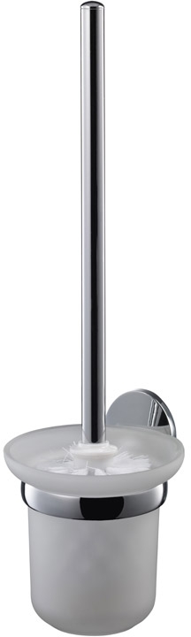 BISK Emotion scopino wc incollato cromo-vetro 03103