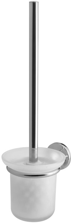 BISK Ontario scopino wc avvitato cromo-vetro 00223