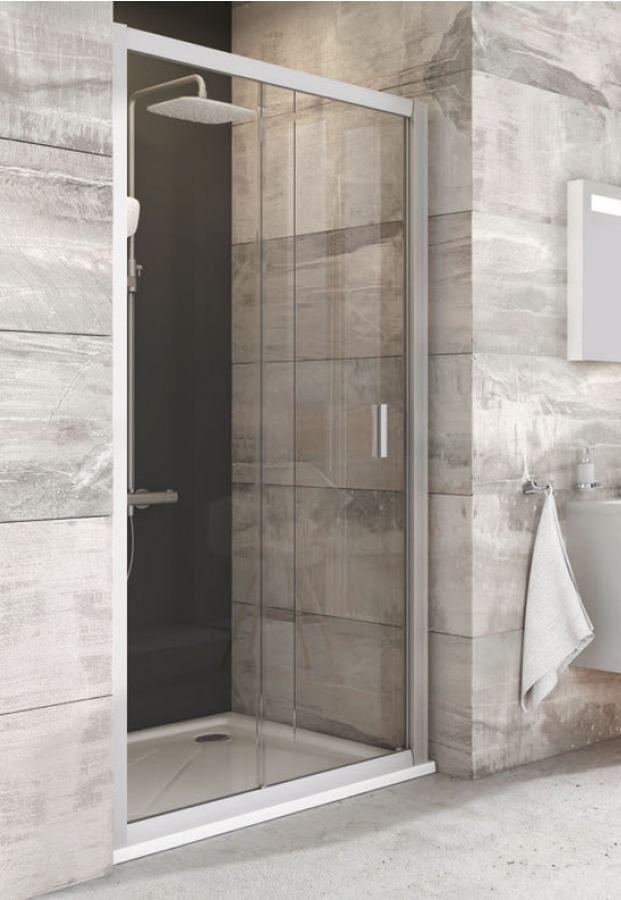 Ravak Blix porta doccia 100 cm scorrevole bianco lucida/vetro trasparente 0PVA0100Z1