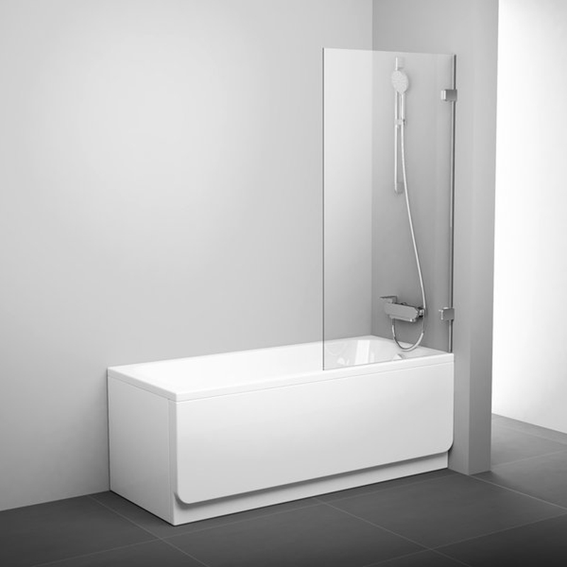 Ravak Brillant parete vasca 80 cm 1 anta cromo lucida/vetro trasparente 7U840A00Z1
