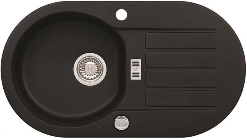 Alveus Niagara lavello in granito 77.5x43.5 cm nero 1124091