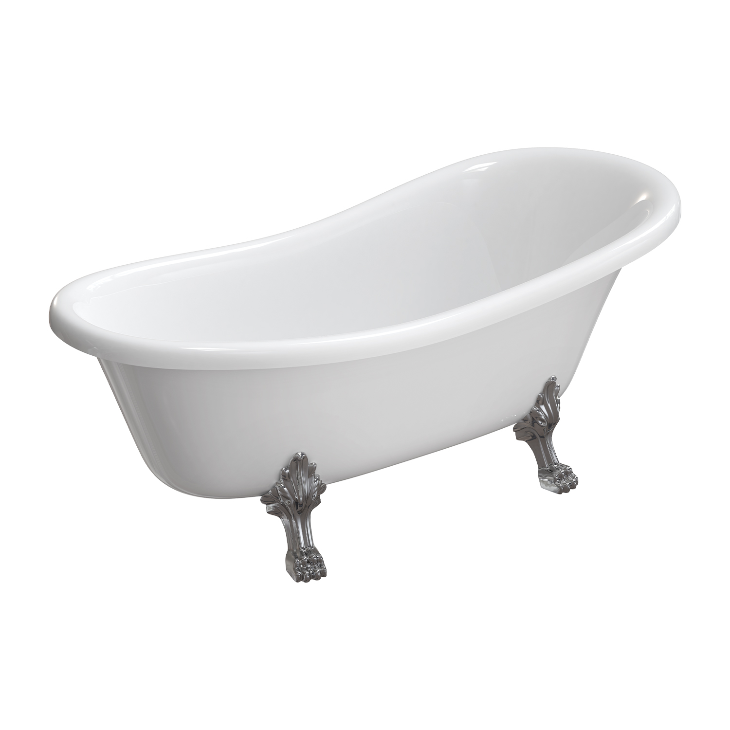 Omnires M+ vasca da bagno freestanding 168x76 cm ovale bianco ATENA168BP