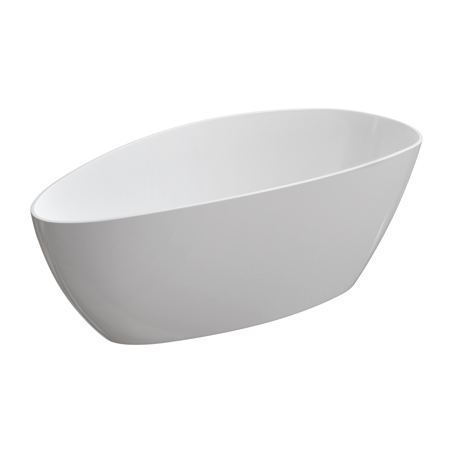 Omnires M+ vasca da bagno freestanding 156x71 cm ovale bianco BARCELONA156BP