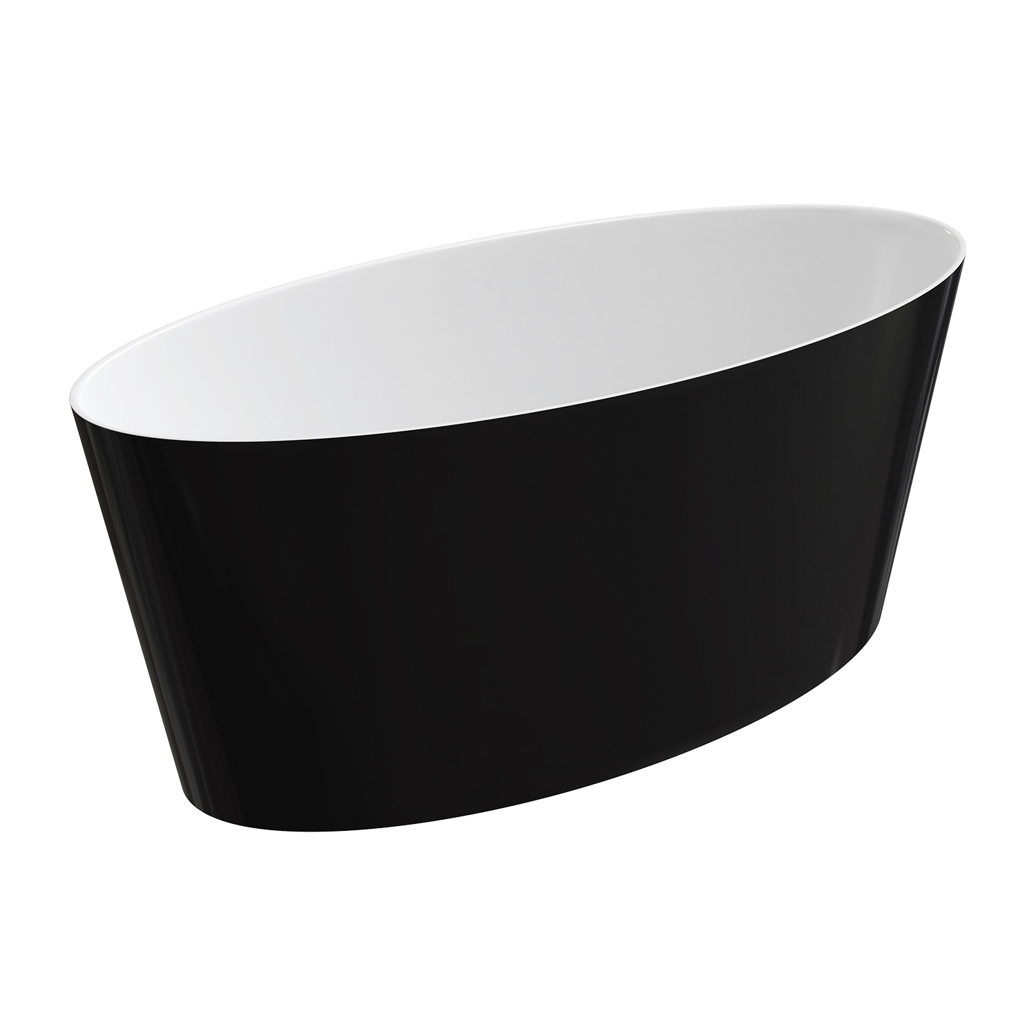 Omnires M+ vasca da bagno freestanding 159x72 cm ovale bicolore ROMA159BCP