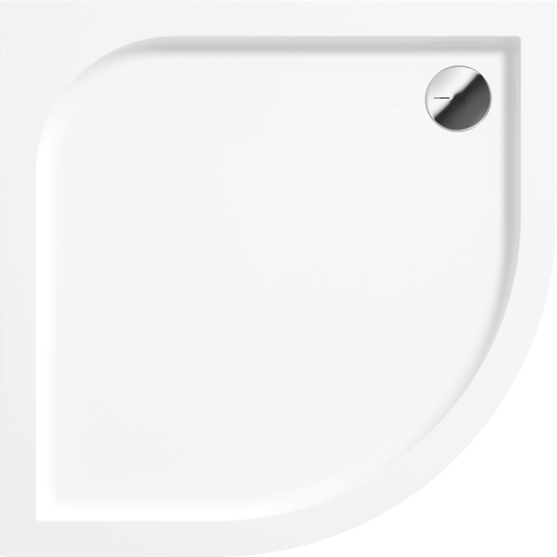 Deante Cubic piatto doccia semicircolare 80x80 cm bianco KTK_052B