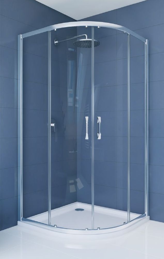 Huppe ena 2.0 box doccia 80x80 cm semicircolare argento lucida/vetro trasparente 140601.069.322