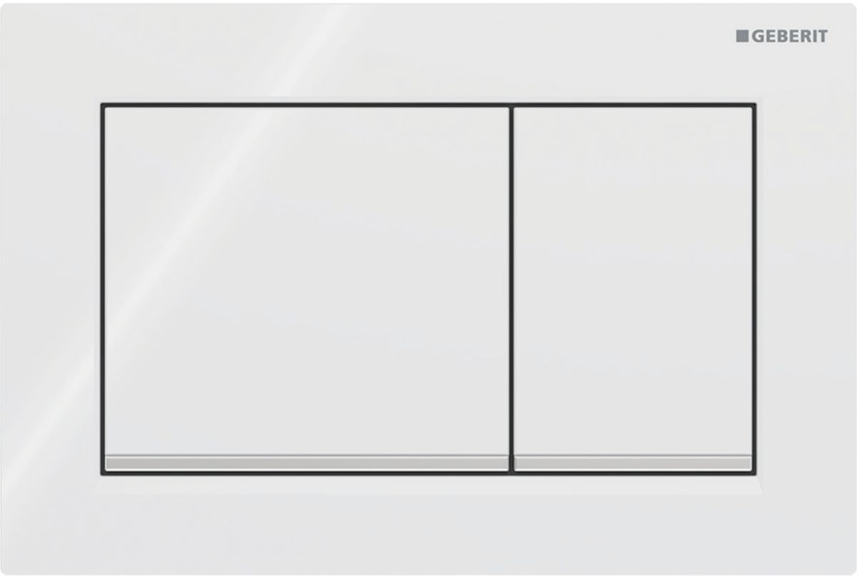 Geberit Omega20 placca di comando per WC cromo lucido-bianco 115.080.KJ.1