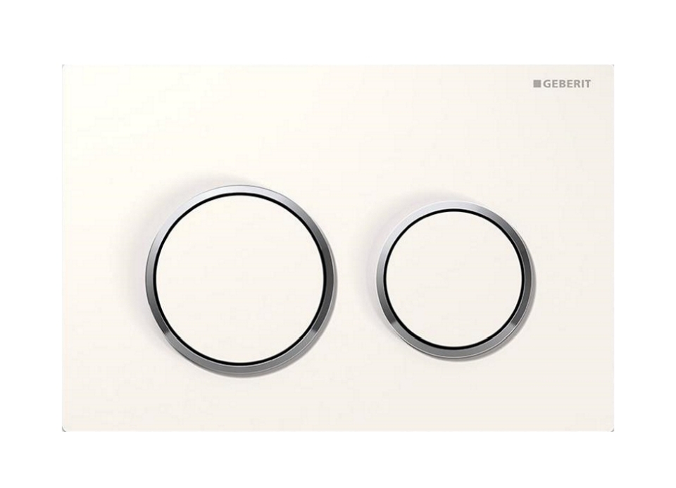 Geberit Omega20 placca di comando per WC cromo lucido-bianco 115.085.KJ.1