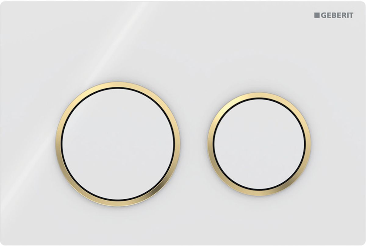 Geberit Omega20 placca di comando per WC bianco-oro 115.085.KK.1