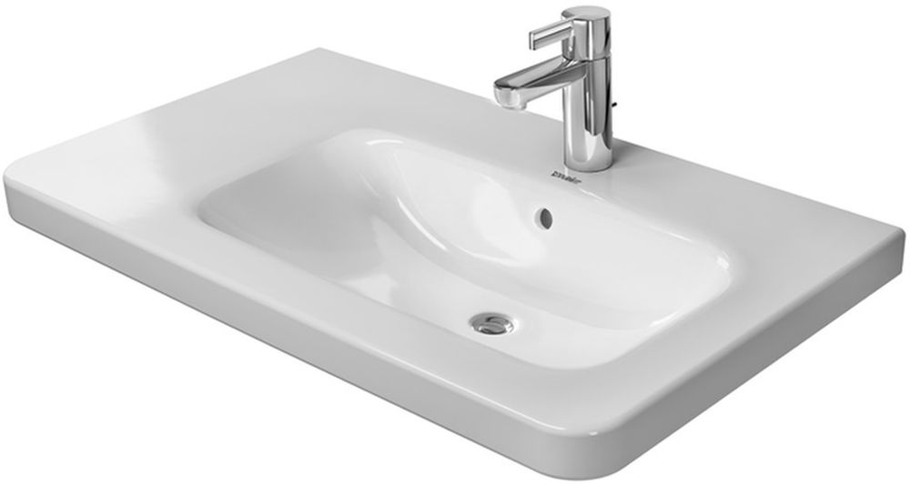 Duravit DuraStyle lavabo 80x48 cm rettangolare a parete-da mobile bianco 2326800000