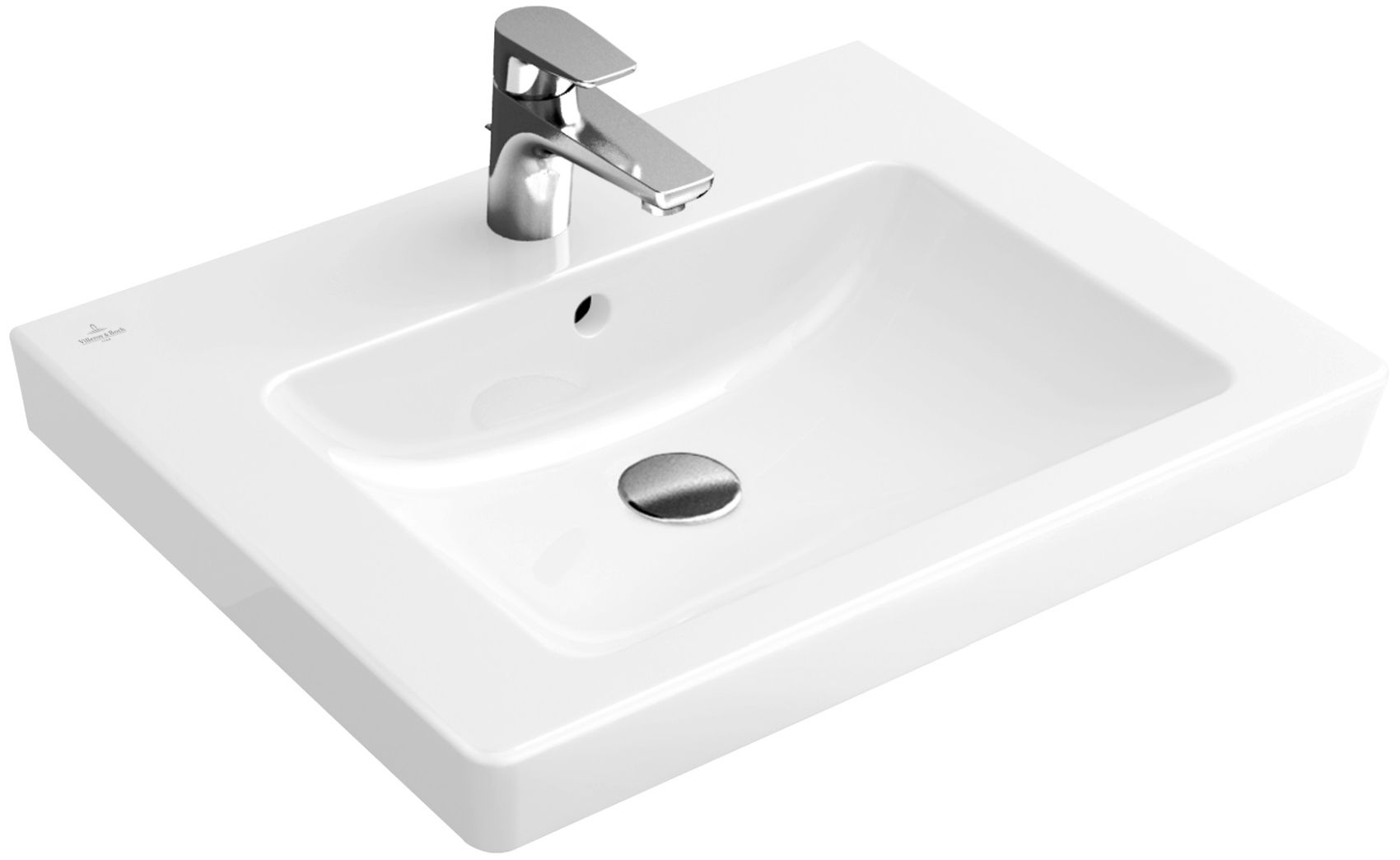 Villeroy & Boch Subway 2.0 lavabo 65x47 cm rettangolare a parete-da mobile bianco 7113KGR1
