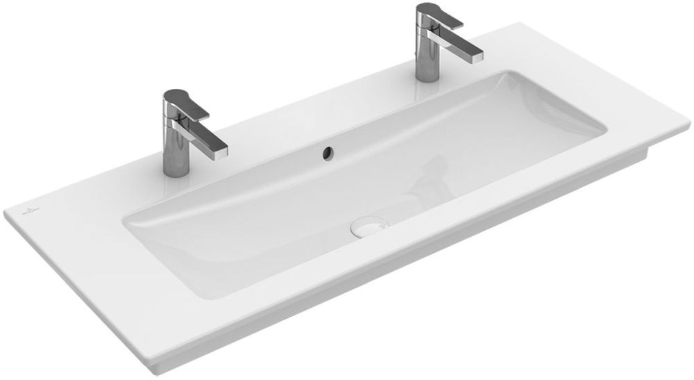 Villeroy & Boch Venticello lavabo 120x50 cm rettangolare a parete-da mobile-con piano bianco 4104CKR1
