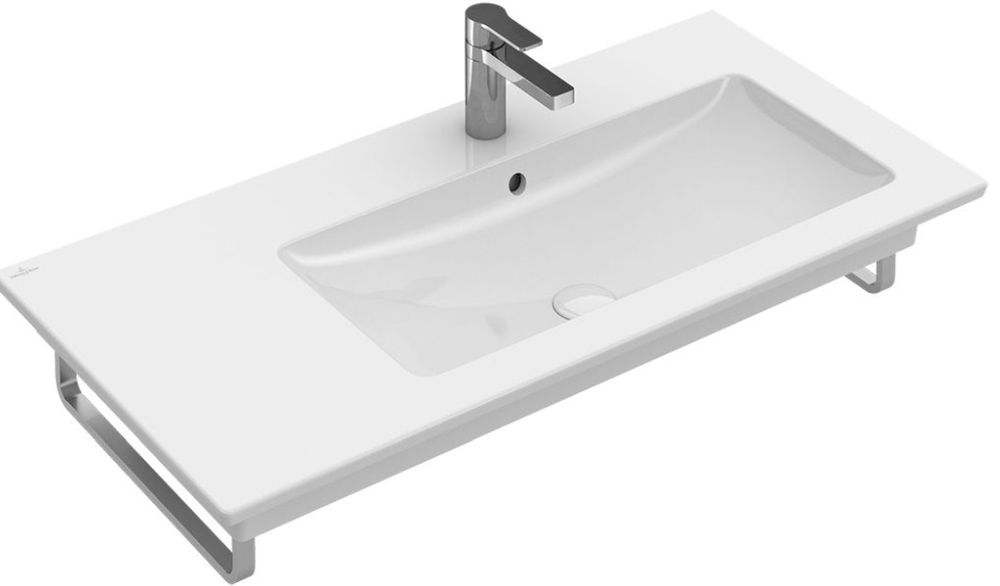 Villeroy & Boch Venticello lavabo 100x50 cm rettangolare a parete-da mobile-con piano bianco 4134R101