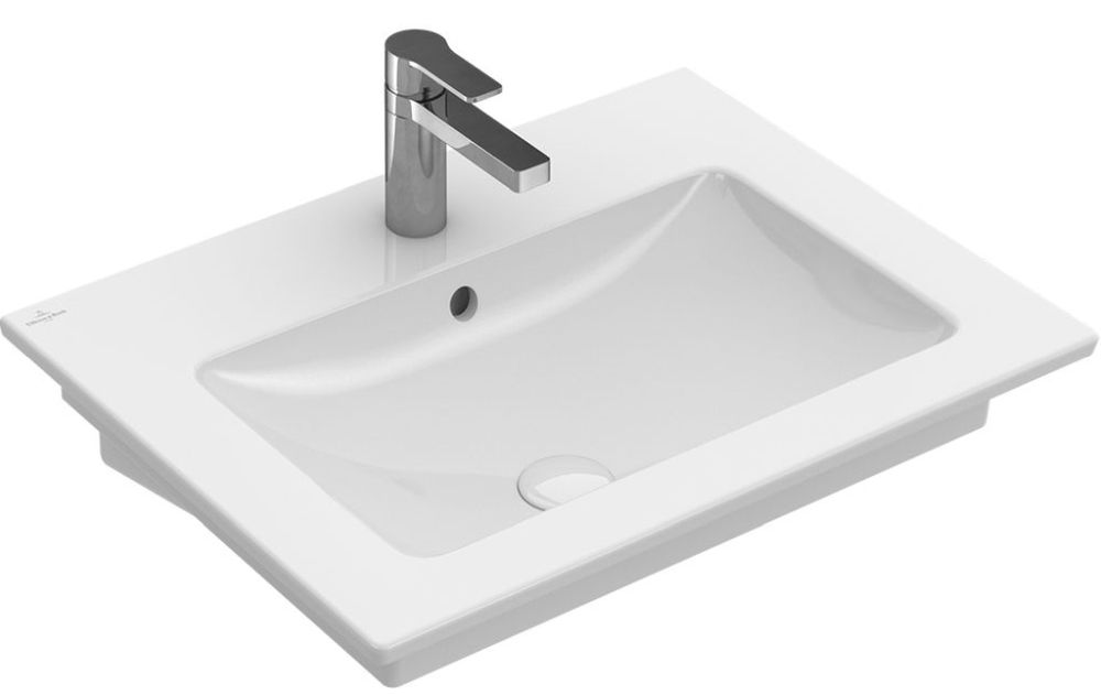 Villeroy & Boch Venticello lavabo 65x50 cm rettangolare a parete-da mobile bianco 41246501