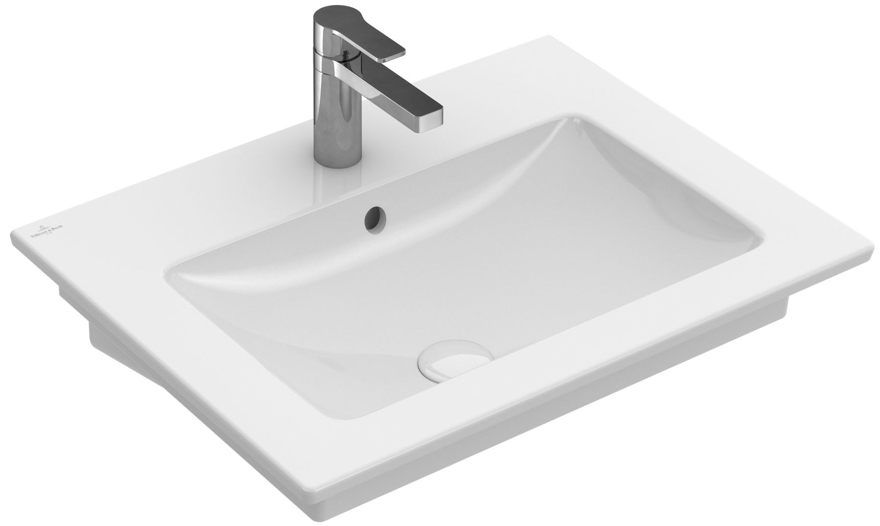 Villeroy & Boch Venticello lavabo 60x50 cm rettangolare a parete-da mobile bianco 41246201