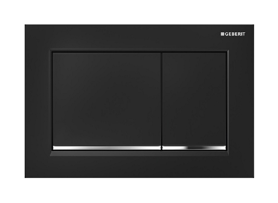 Geberit Omega20 placca di comando per WC cromo lucido-nero 115.080.KM.1