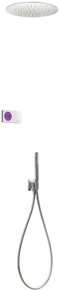 Tres Shower Technology set doccia da incasso con termostato con soffione cromo-bianco 092.865.55