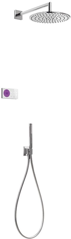 Tres Shower Technology set doccia da incasso con termostato con soffione cromo-bianco 092.865.58