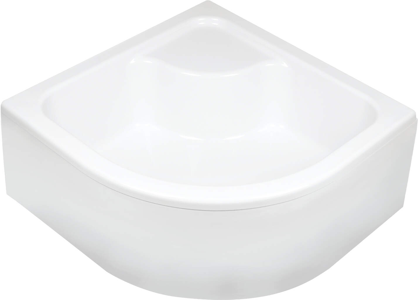 Deante Deep piatto doccia semicircolare 90x90 cm bianco KTD_041B