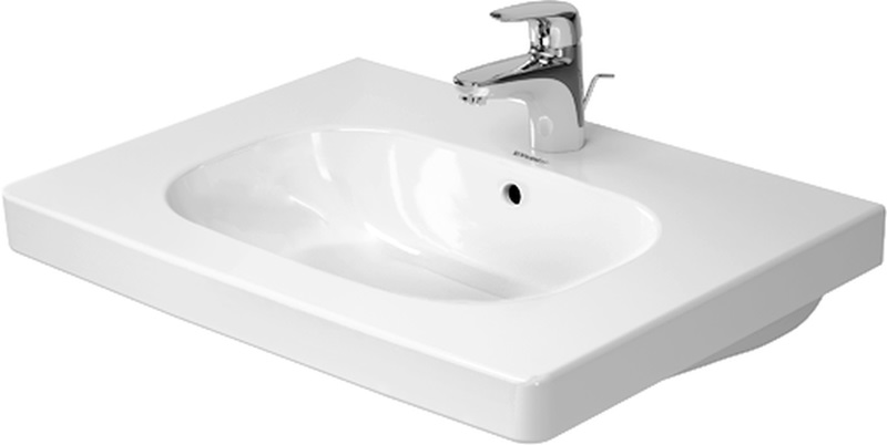 Duravit D-Code lavabo 65x48.5 cm rettangolare a parete-da mobile bianco 03426500002
