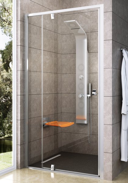 Ravak Pivot porta doccia 110 cm a battente alluminio lucida/vetro trasparente 03GD0C00Z1
