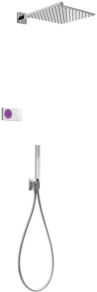 Tres Shower Technology set doccia da incasso con termostato con soffione cromo-bianco 092.865.63