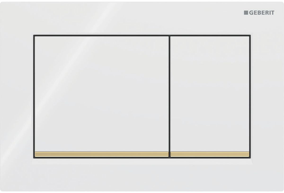 Geberit Omega20 placca di comando per WC bianco-oro 115.080.KK.1