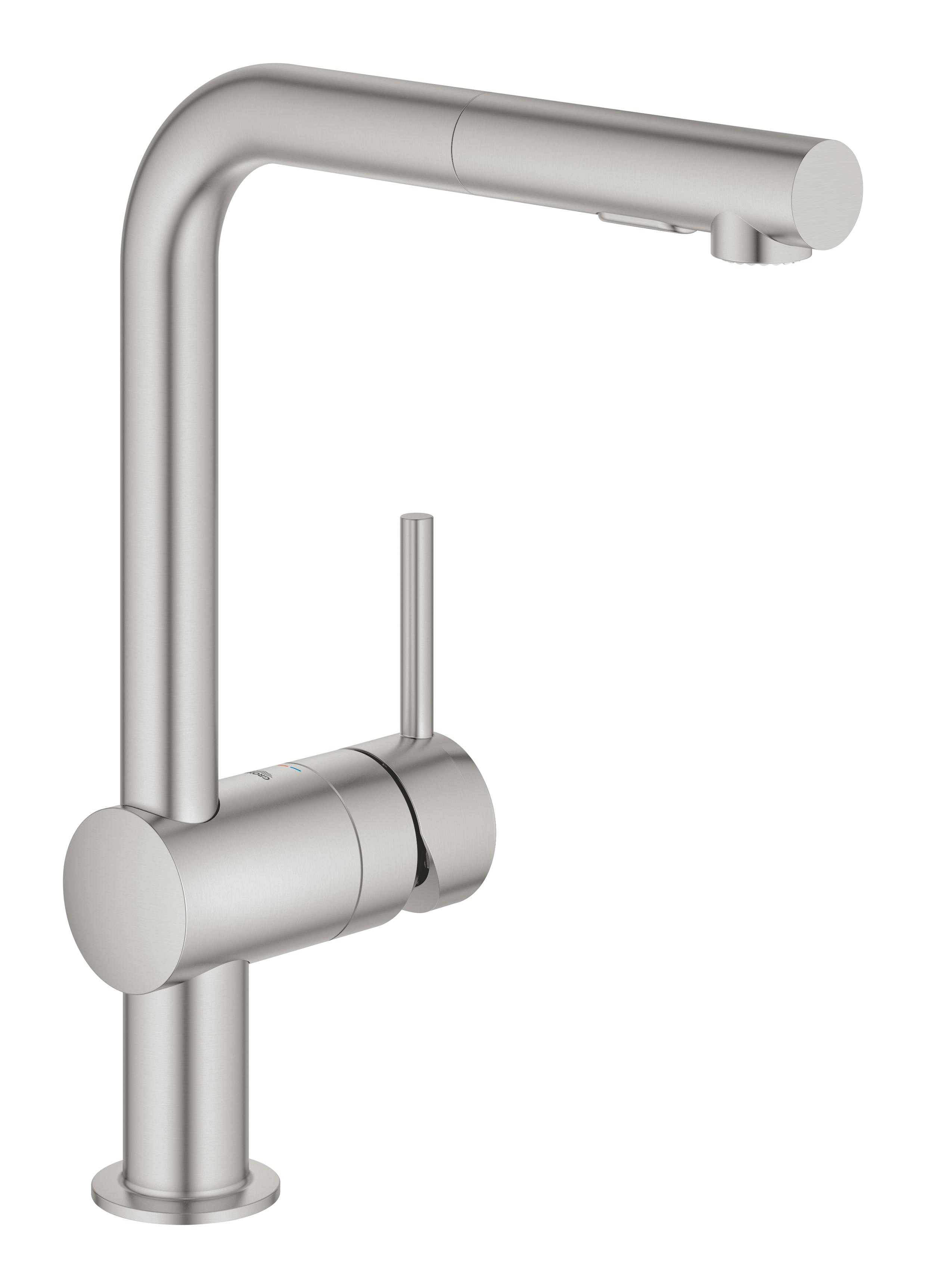 Grohe Minta rubinetto da cucina verticale acciaio inossidabile 30274DC0