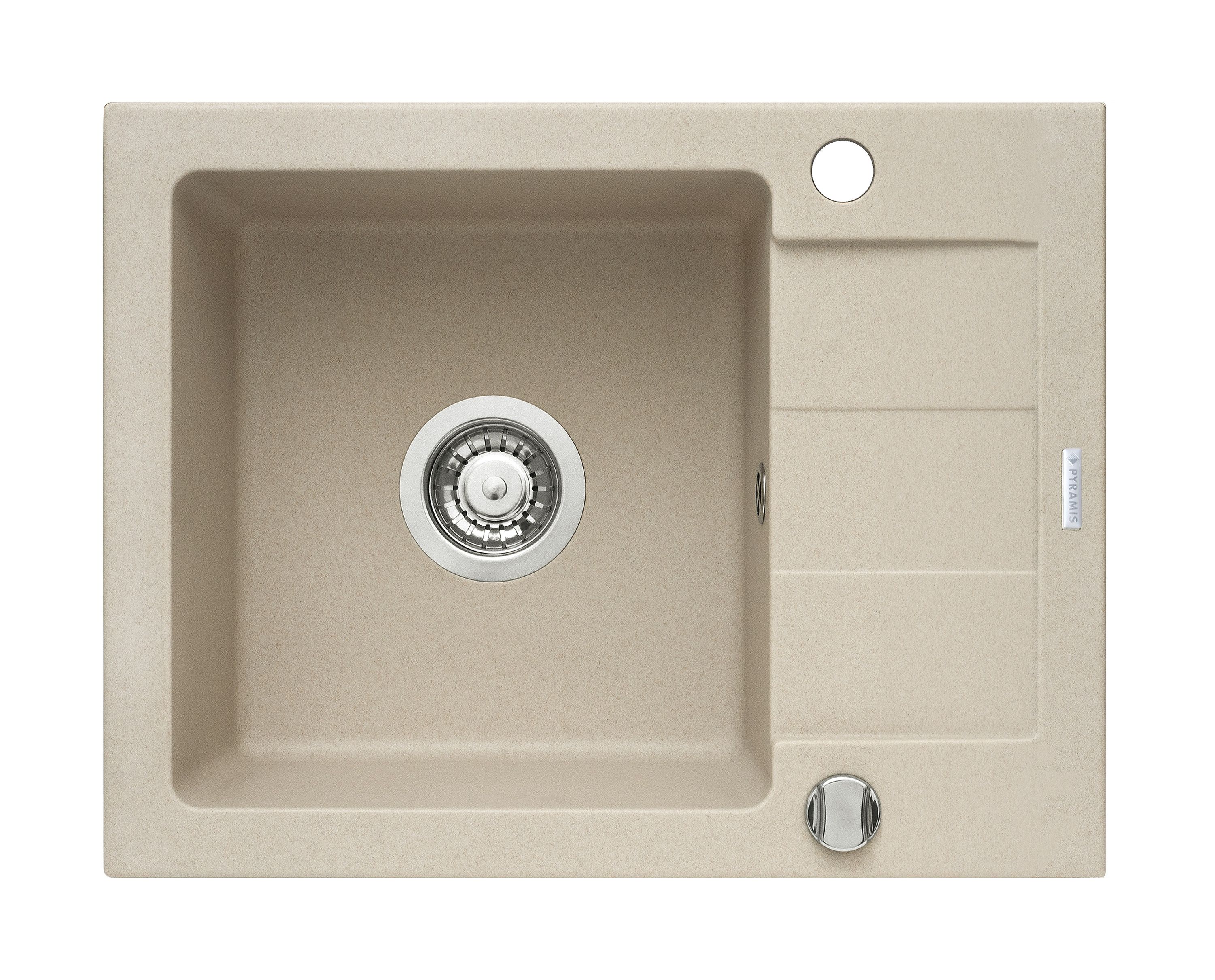 Pyramis Sparta lavello in granito 59x44 cm beige 070073601
