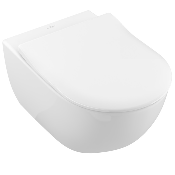 Villeroy & Boch Subway 2.0 combi-pack set con copriwater sospeso senza brida bianco 5614R201
