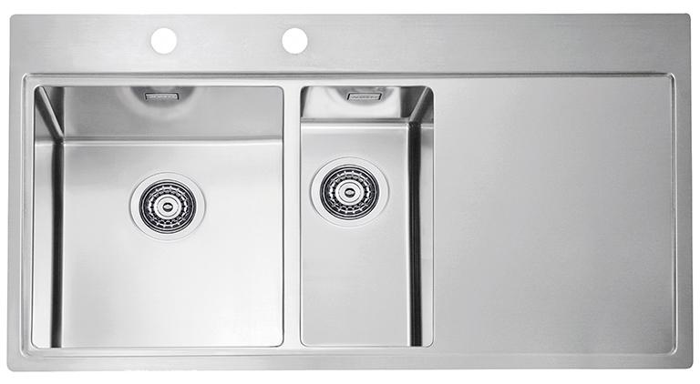 Alveus Pure lavello in acciaio 98x52.5 cm acciaio 1103654