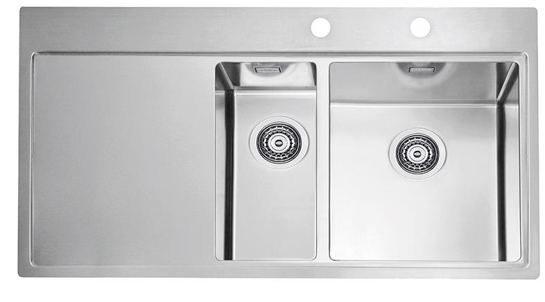 Alveus Pure lavello in acciaio 98x52.5 cm acciaio 1103655