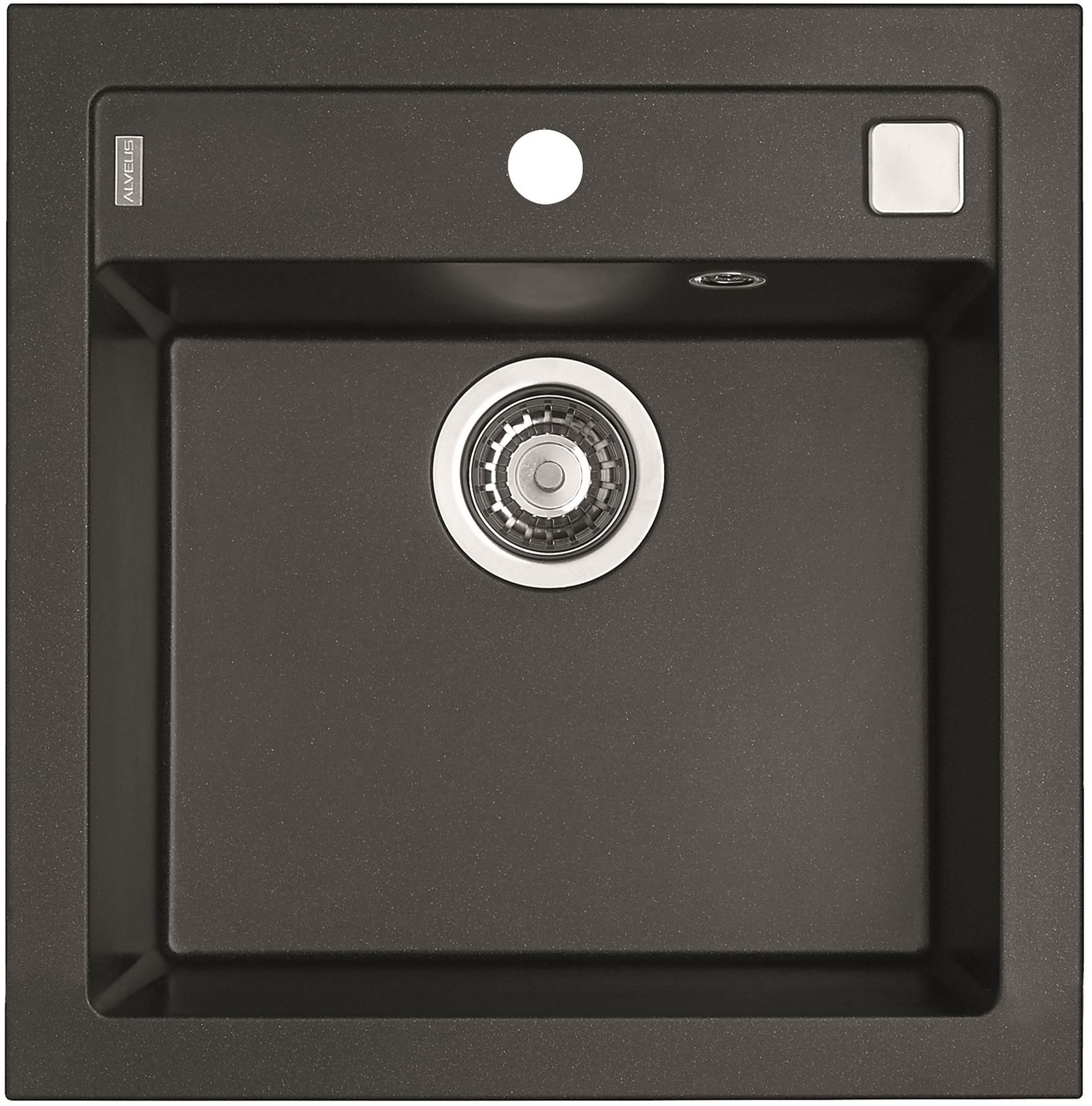 Alveus Formic lavello in granito 52x51 cm nero 4402005