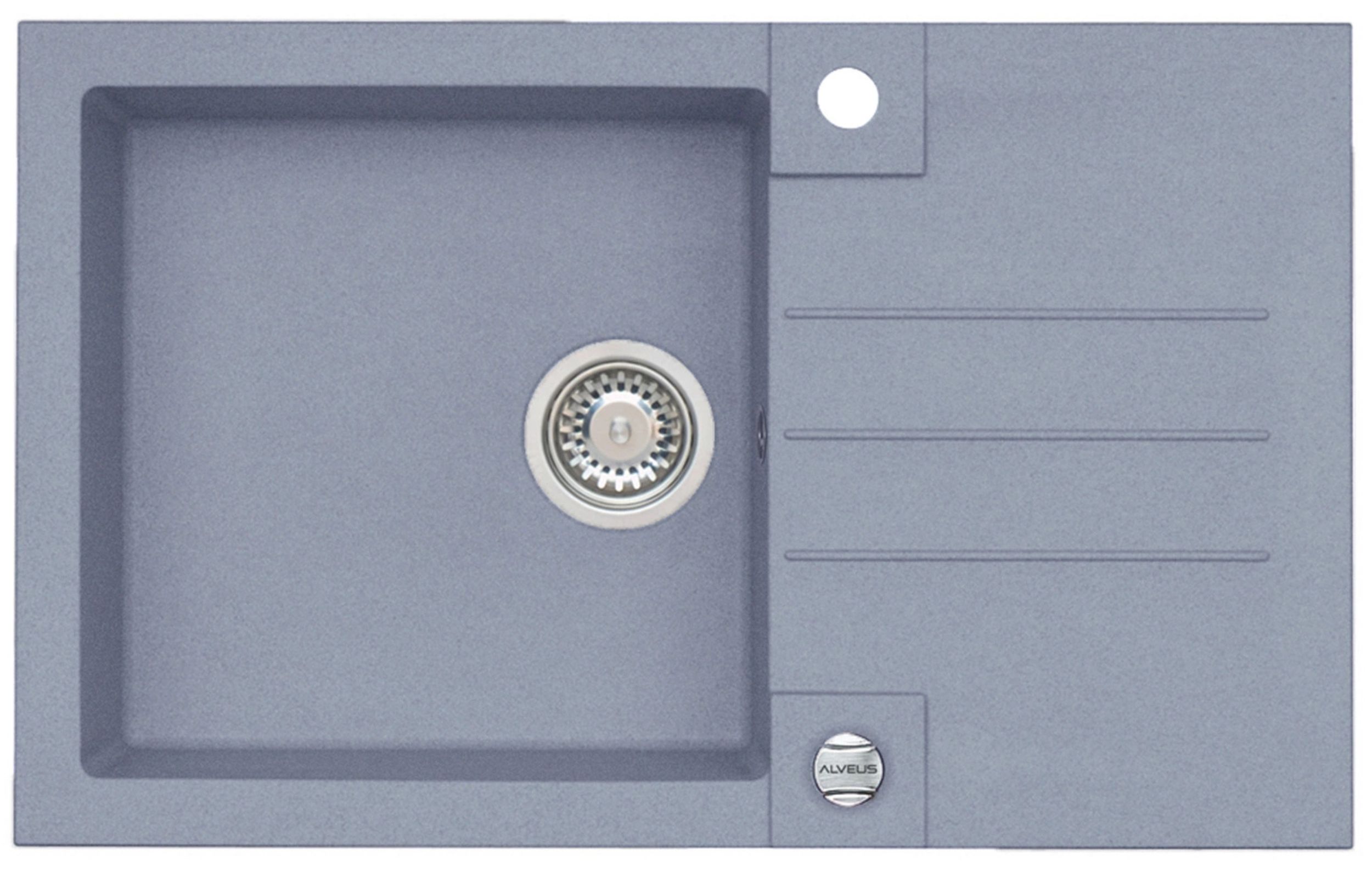 Alveus Rock lavello in granito 78x48 cm grigio/grafite/inox 4203004