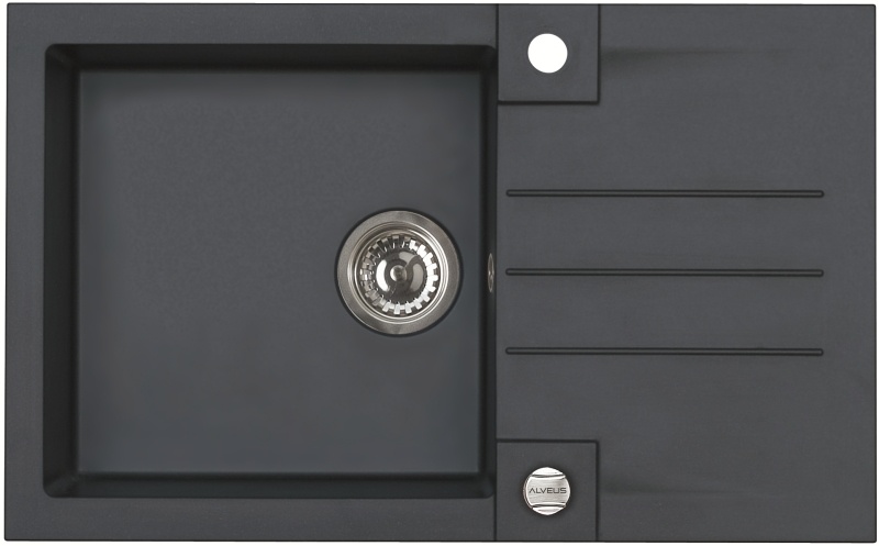 Alveus Rock lavello in granito 78x48 cm grigio/grafite/inox 4203005