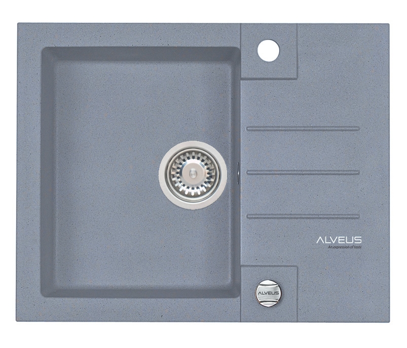 Alveus Rock lavello in granito 59.5x47.5 cm grigio/grafite/inox 4213004