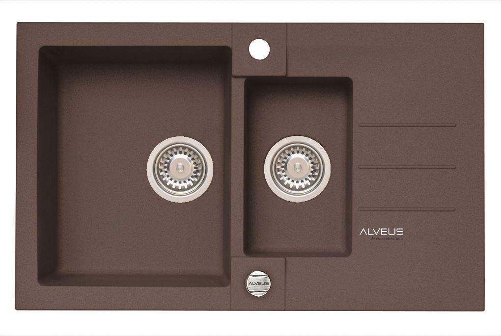 Alveus Rock lavello in granito 78x48 cm marrone 4217003